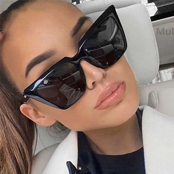 

sunglasses hkna cat eye sunglasses women vintage oversized sun glasses women luxury brand cat eye shades for women wholesale gafas de sol p2, White;black