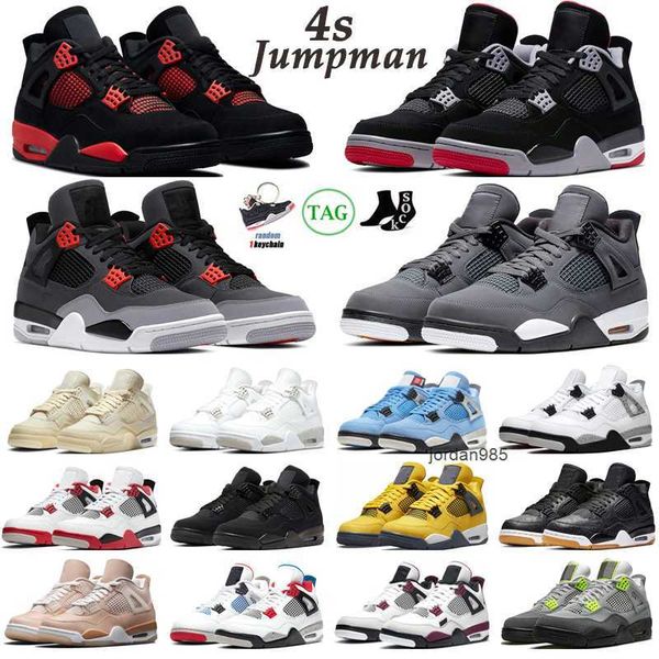 

2022 4 4s basketball shoes men women jumpman red thunder infrared black cat bred university blue royalty white oreo mens trainers sport og d