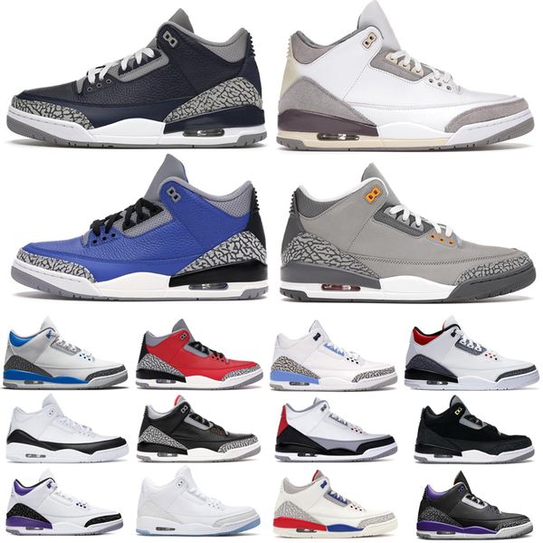

jumpman racer blue 3 3s basketball shoes mens dark iirs cool grey a ma maniere unc fragment knicks hall of fame line denim red black cement