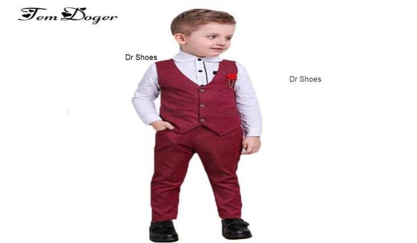 

clothing sets spring autumn children clothing sets kids clothes suits boys gentleman fashion wedding formal clothes sets vest shir7327697, White