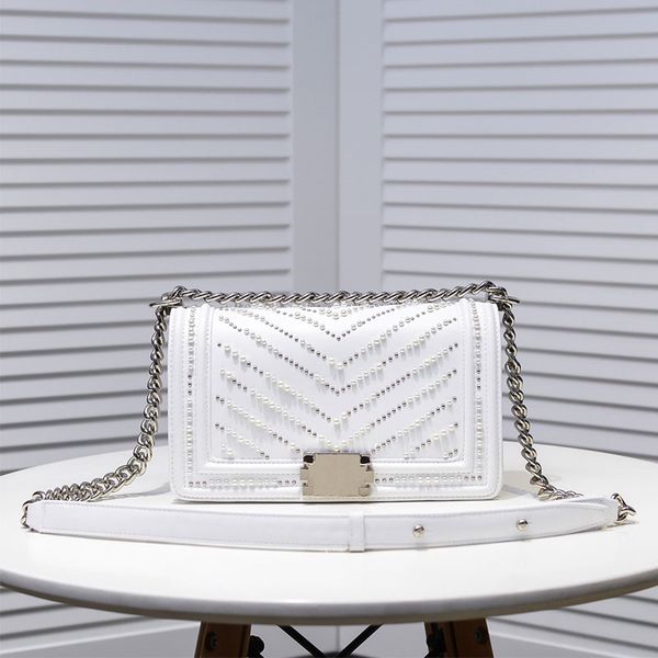 

7a designer bag women crossbody bag shoulder bags chain clutch flap totes bags wallet check velour thread purse double letters solid hasp wa