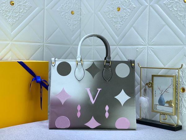 

fashion women's luxury designer bag tote beach bag new handbag pastel tone women's shopping bag handle and long strap back carryin