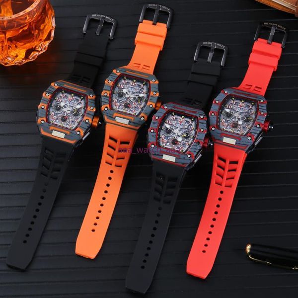 

new 6-pin watch limited edition men's luxury full-featured quartz watch silicone strap 010, Slivery;brown