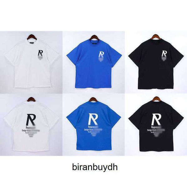 

men's t-shirts rep spring and summer new simple letter printing loose versatile women's short sleeve t-shirt fashion, White;black