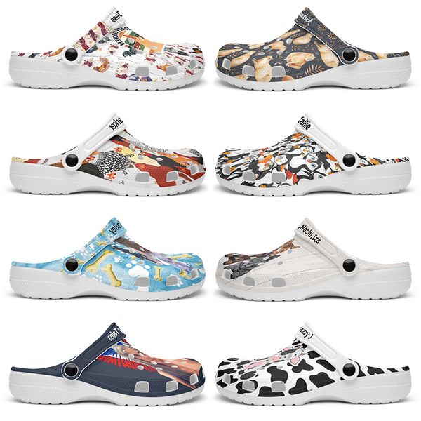 

Customized beautiful and comfortable fashionable lovely Glossy Diy shoes for men and women's indoor slippers 37-97443