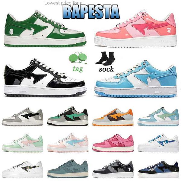 

bapestas baped sk8 sta running shoes casual bapesta designer camo black white green red orange camouflage sports sneakers platform shoes men