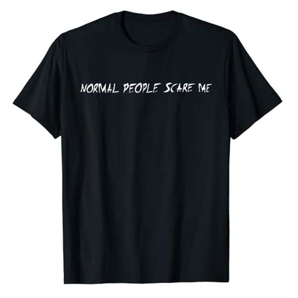 

mens tshirts normal people scare me tshirt sayings quote letters printed graphic tee halloween costume gifts funny streetwear clothes 23040, White;black