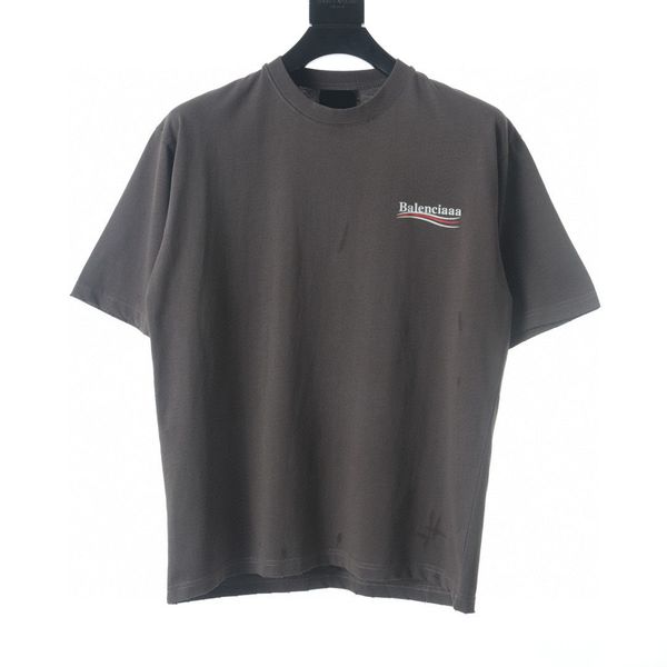 

men's plus tees & polos round neck embroidered and printed polar style summer wear with street pure cotton 212r, Black;brown