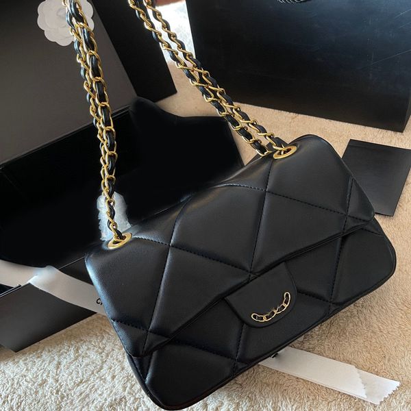 

19 series womens deisgner double flap bags quilted gold metal hardware matelasse chain lambskin leather crossbody shoulder handbags tote lux