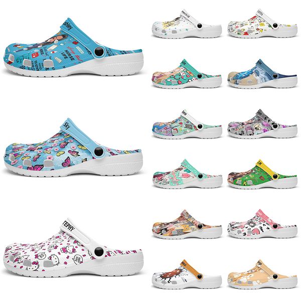 

Customized beautiful and comfortable fashionable clean Glossy Diy shoes for men and women's indoor slippers 42-97640