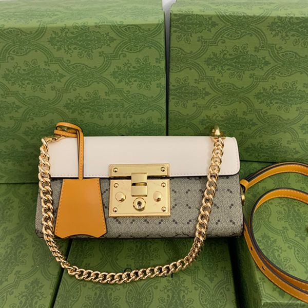 

flap crossbody bags chains shoulder bag messenger handbag pouch mini cow leather wallet square hasp metal fashion letter detachable strap sm