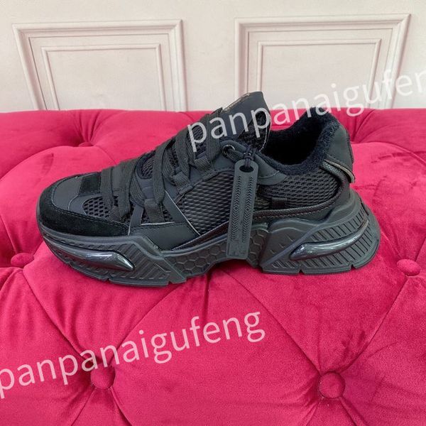 

new luxury men's shoes sneakers leather mens walking runner casual outdoor black sports shoe