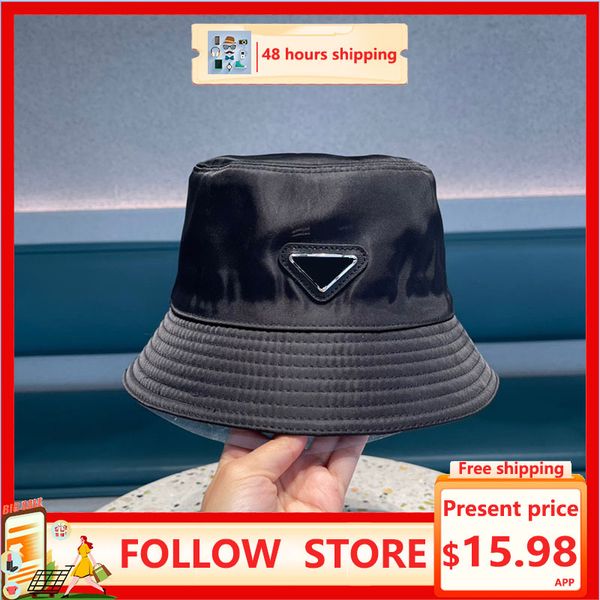 

designer bucket hat woman wide brim hats summer le bob casquette sun cap drawsting design triangular geometry solid color letters artichaut, Blue;gray