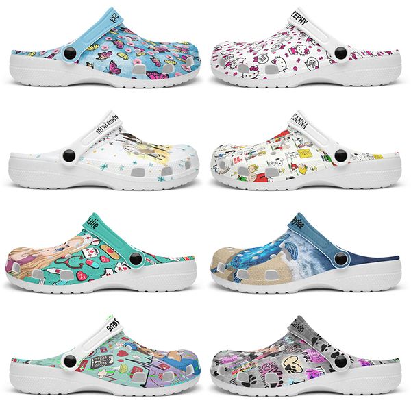 

Customized exquisiteand comfortable fashionable beautiful Glossy Diy shoes for men and women's indoor slippers 40-98633