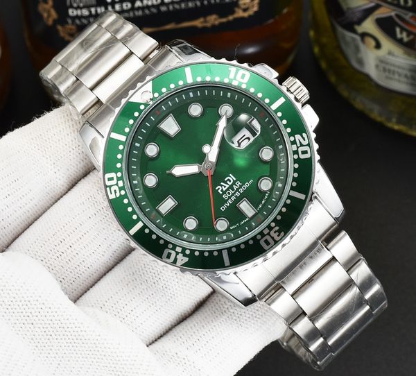 

seik wrist watches for men 2023 mens watches three needles quartz watch luxury brand with calendar function clock fashion rubber strap montr, Slivery;golden