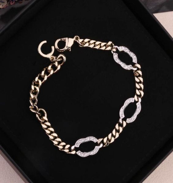 

2022 charm bracelet and pendant necklace in two colors plated for women engagement jewelry gift have box stamp ps45936008236, Golden