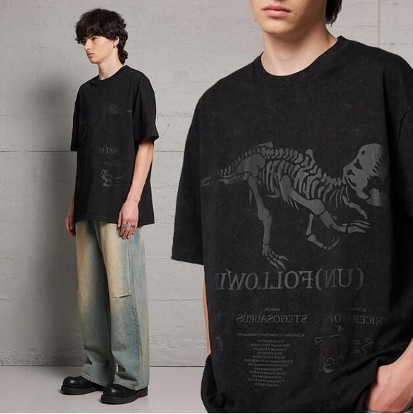 

men's plus tees cotton t-shirt printed t shirts women 23ss, Black;brown