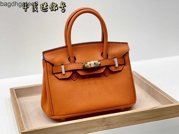 

birkins fashion head burkin 2023 mini classical bag shoulder hand tote designer layer cowhide bags lychee patterned women's handbag ekr