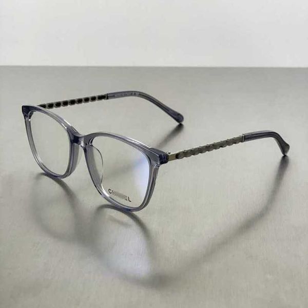 

women's luxury designer lens frame 3409 sheepskin chain can be equipped with the same model of myopia light net red plain face anti, White;black