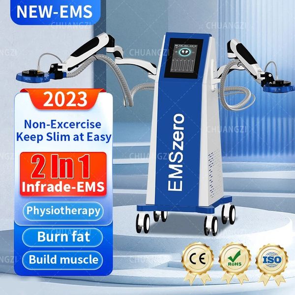 

2023 slimming emszero 15 tesla 5000w 2 handle infrared electromagnetic stimulation muscle increase fat decrease beauty instrument