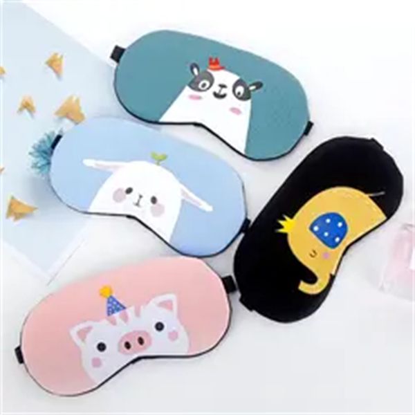 

cute cartoon animal head modeling eye mask light blocking sleep eye mask and cold ice compress ice pack