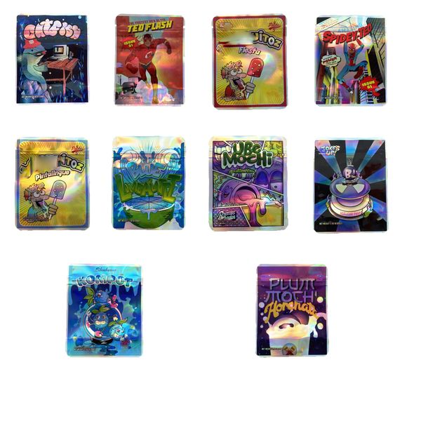 

wholesale mylar bags 3.5g kompot ube mochi punch stand up pouch zipper bag