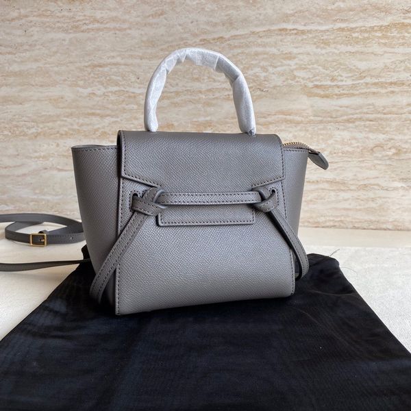 

10a brand tote mini bag women shoulder crystal grey bags real leather handbags 21cm designers granulated calfskin belt pico handbag ing, Black;red