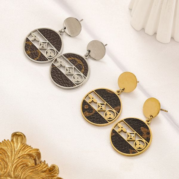 

women's clover charm earrings 18 gold plated earrings spring luxury europe jewelry letter designer love earrings gift family party wedd, Golden