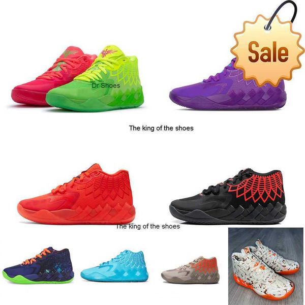 

og womens lamelo ball mb 01 basketball shoes rick morty red green galaxy purple black red blue queen buzz kids melo sneakers tennis with box
