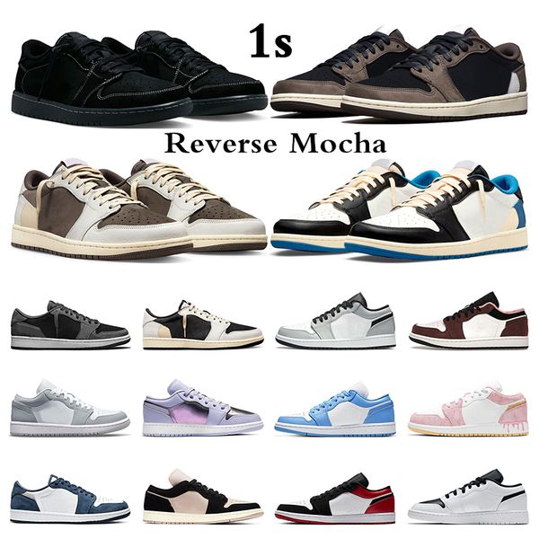 

2023 men basketball shoes 1 1s mens lows sneakers black phantom cactus jack dark reverse mocha fragment women sports trainers