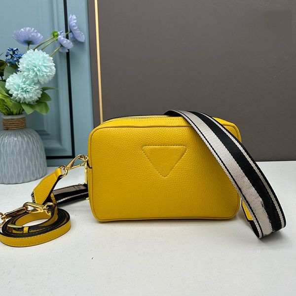 

cowhide leather crossbody bags women designer handbags purse shoulder camera bag cowhides two shoulder straps zipper closure triangle sign s