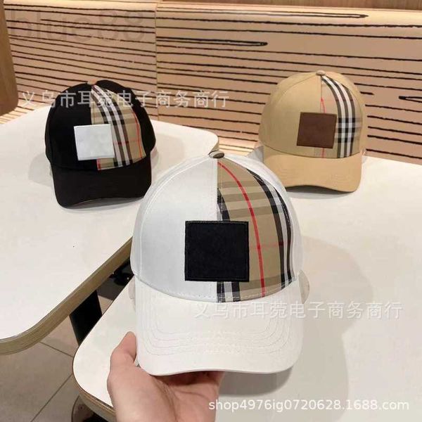 

cloches designer hat correct version four seasons wearable baseball panel plaid men's and women's sunscreen fashion rl9m, Blue;gray