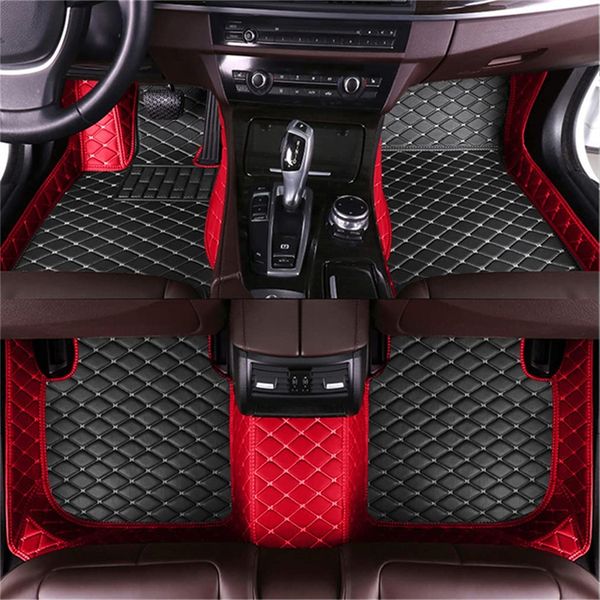 

for audi car handmade full floor mats pu non-slip easy to clean waterproof foot mats set