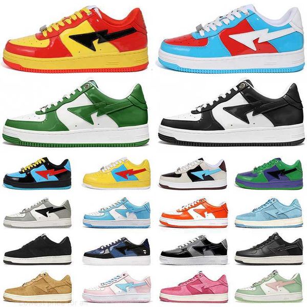

star shoe bapestas sta sk8 men women designer shoes casual plate-forme pink black blue suede jjjjound camouflage green grey fashion luxury t