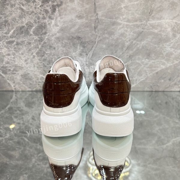 

r casual shoes men's leather lace up fashion printing coach sports women's small white shoes2023, Black