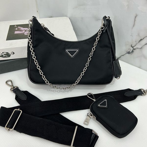 

re-edition triangle 2005 2000 shoulder bag prad designer 3piece saffiano women men purse the tote wallet handbag fashion luxury crossbody cl
