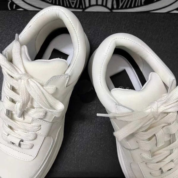 

channel shoes designer sneakers calfskin casual shoes fashion reflective shoes men women sneaker vintage suede trainers increasing leather p, Black