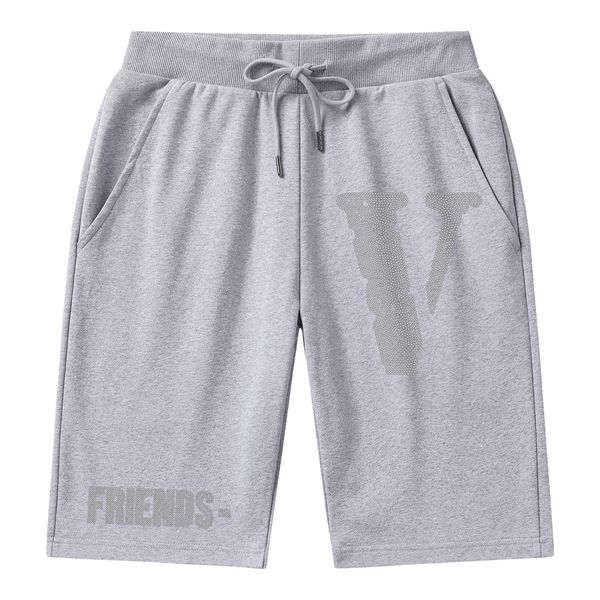 

vlone mens shorts running shorts beach spring summer loose men's and women's casual fashion trend sports elastic cotton shorts, White;black
