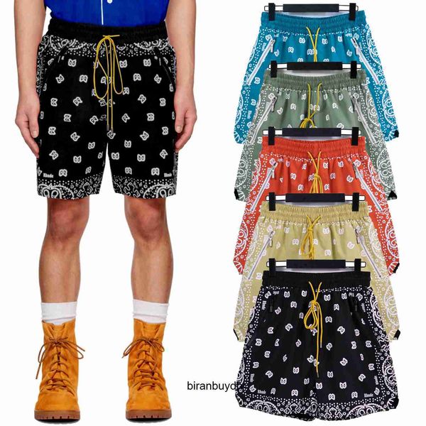 

men's t-shirts new american high street personalized all over cashew flower fashion casual double layer sports shorts for men and women, White;black