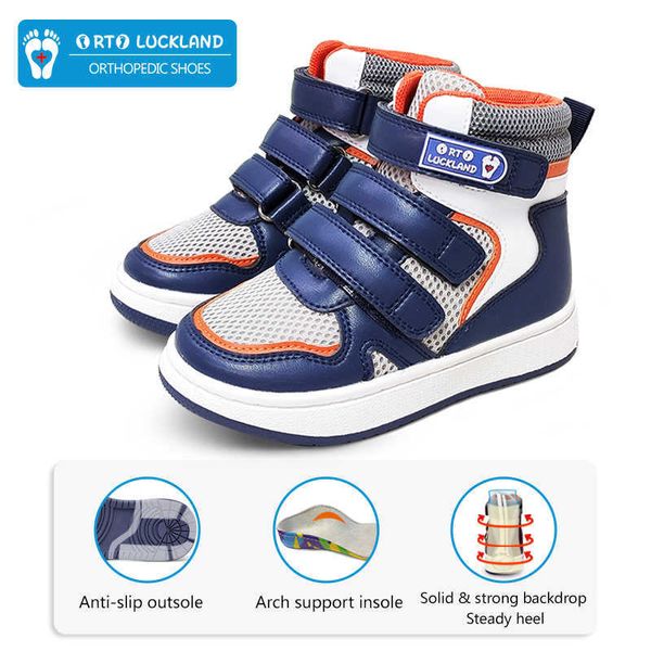 

athletic outdoor ortoluckland toddler shoes children girls boy sneakers kids spring summer orthopedic sporty running boots with arch support, Black