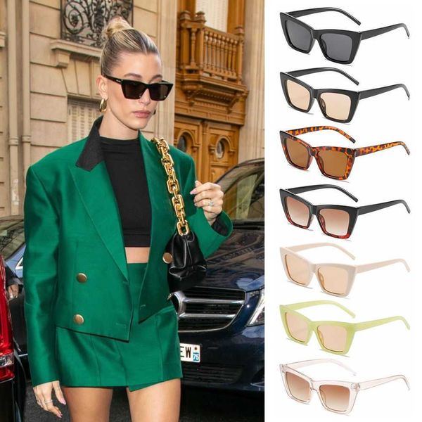 

sunglasses trendy uv400 protection square fashion accessories shades cat eye sunglasses for women men's sun glasses p230406, White;black