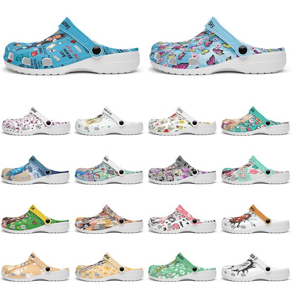 

Customized beautiful and comfortable fashionable clean Glossy Diy shoes for men and women's indoor slippers 41-96553