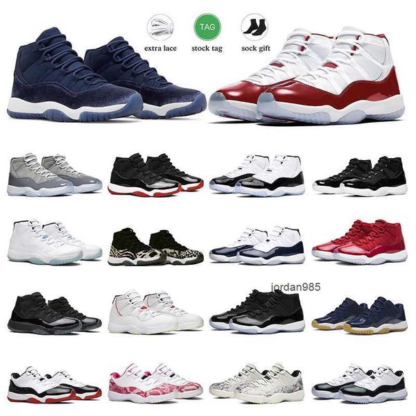 

basketball shoes 11s jumpman 11 mens sneakers cherry cool grey concord bred pure violet 25th anniversary emerald men women sports og designe, Black