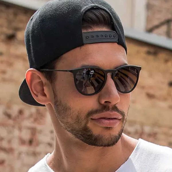 

sunglasses brand designer round cat eye sunglasses man retro shades male sun glasses mirror clear vintage fashion driving oculos de sol p230, White;black