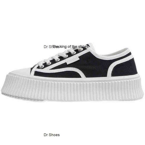 

small fragrant biscuits canvas 2022 brand autumn and summer new net red muffin thick bottom low women's high white c shoes, Black