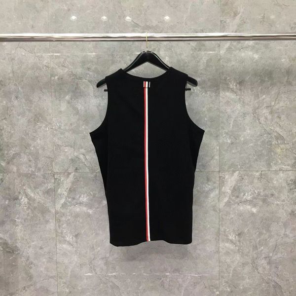 

man t shirt sleeveless designer vest breathable mens shirts tank striped back cotton vests summer tees asian size m-5xl, White;black