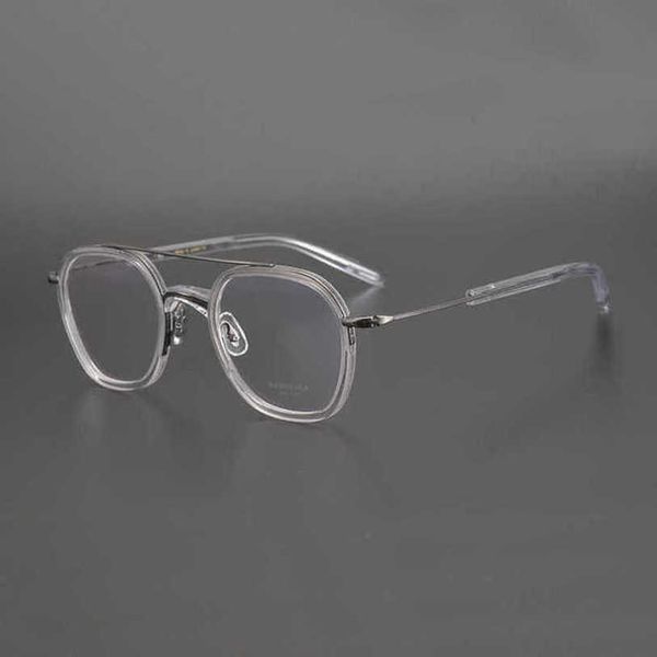 

fashionable luxury outdoor sunglasses masunaga permanent japanese handmade spectacle double beam frame pure titanium myopia glasses gms115, White;black