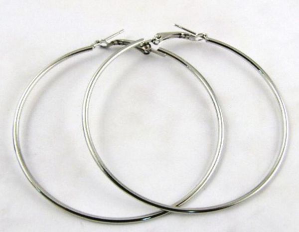 

large hoop earrings for women silver gold color 30mm 40mm 50mm 60mm 70mm 80mm 90mm 100mm ball wives earrings new 9449411, Golden;silver