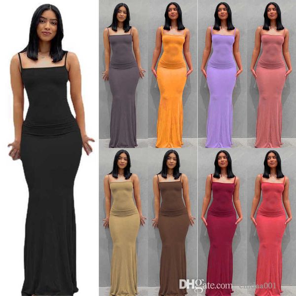 

wholesale womens dreses woman skims suspenders solid color bodycon dress casual slim sling home female skirts, Black;gray