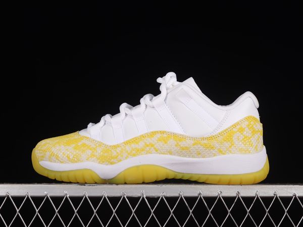 

2023 motorcycle boots basketball shoes jumpman 11 low yellow snakeskin ah7860-107 real leather designer outdoor sneakers